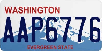 WA license plate AAP6776