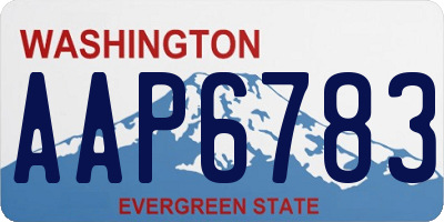 WA license plate AAP6783