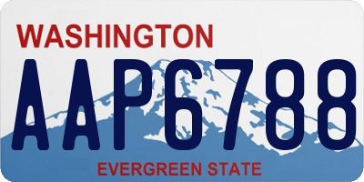 WA license plate AAP6788