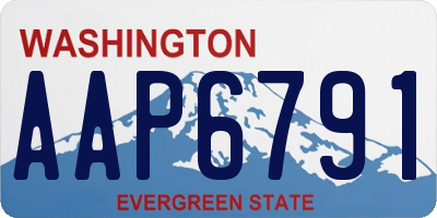 WA license plate AAP6791