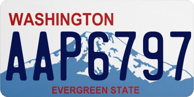 WA license plate AAP6797