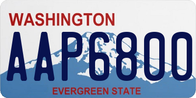 WA license plate AAP6800