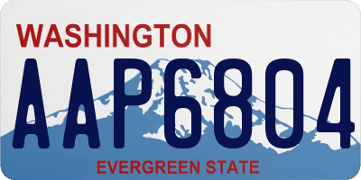 WA license plate AAP6804