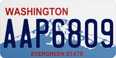 WA license plate AAP6809