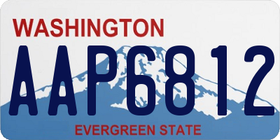 WA license plate AAP6812