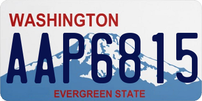 WA license plate AAP6815