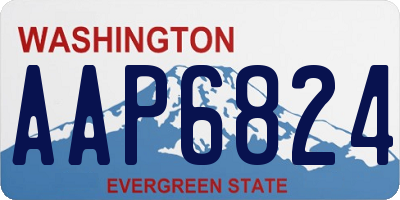 WA license plate AAP6824