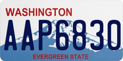 WA license plate AAP6830