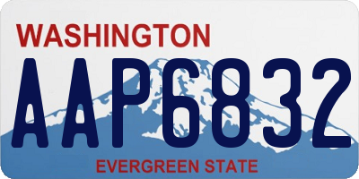 WA license plate AAP6832