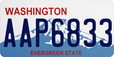 WA license plate AAP6833