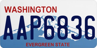 WA license plate AAP6836