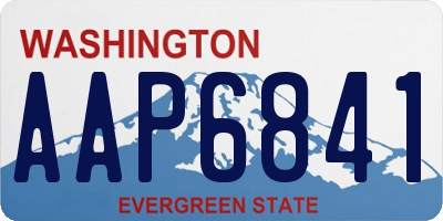 WA license plate AAP6841