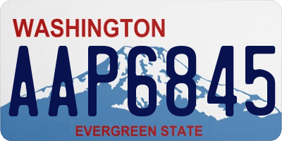 WA license plate AAP6845