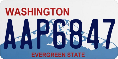 WA license plate AAP6847