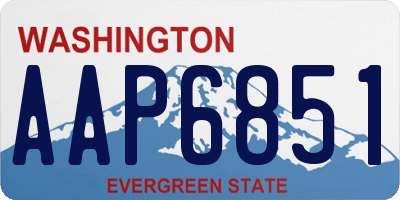 WA license plate AAP6851