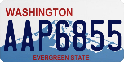 WA license plate AAP6855