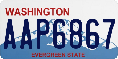 WA license plate AAP6867