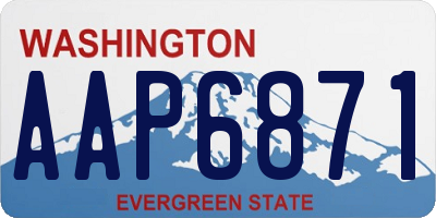 WA license plate AAP6871