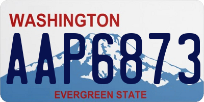 WA license plate AAP6873