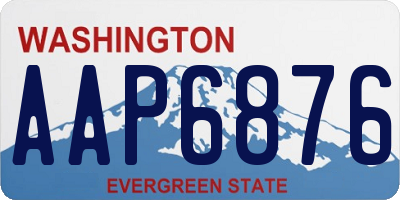 WA license plate AAP6876