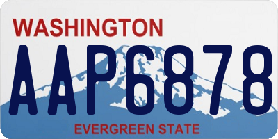 WA license plate AAP6878