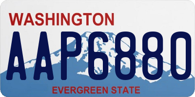 WA license plate AAP6880