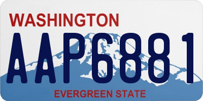 WA license plate AAP6881