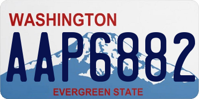 WA license plate AAP6882