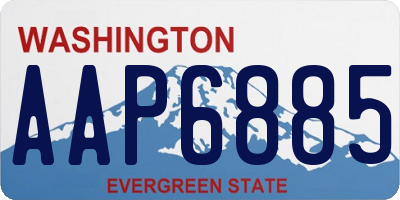 WA license plate AAP6885
