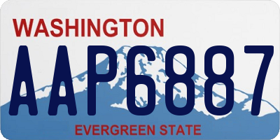 WA license plate AAP6887