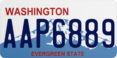 WA license plate AAP6889