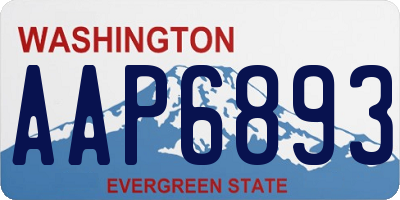 WA license plate AAP6893