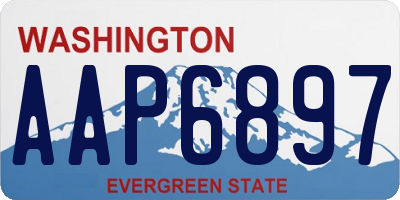 WA license plate AAP6897