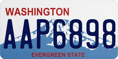 WA license plate AAP6898