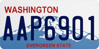WA license plate AAP6901