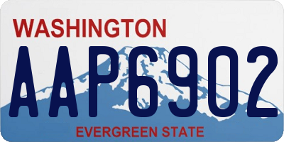 WA license plate AAP6902