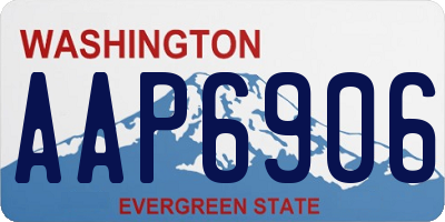 WA license plate AAP6906