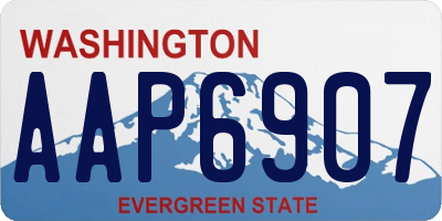 WA license plate AAP6907