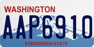 WA license plate AAP6910