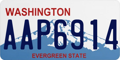 WA license plate AAP6914