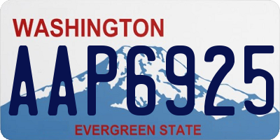 WA license plate AAP6925