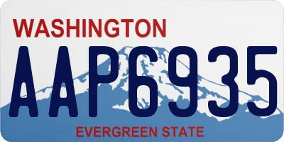 WA license plate AAP6935