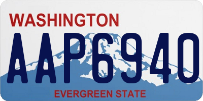 WA license plate AAP6940