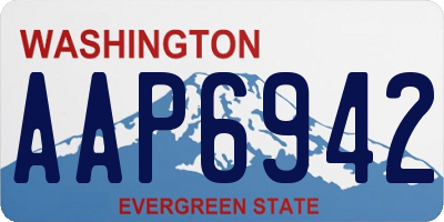WA license plate AAP6942