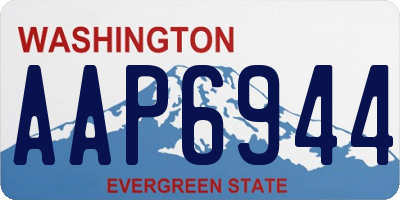 WA license plate AAP6944