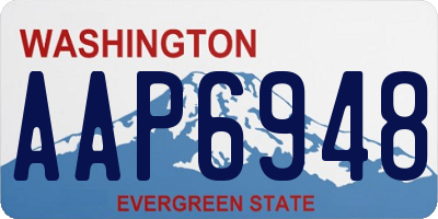WA license plate AAP6948