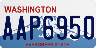 WA license plate AAP6950