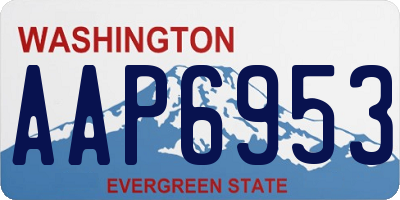 WA license plate AAP6953