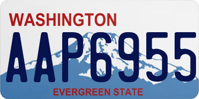 WA license plate AAP6955