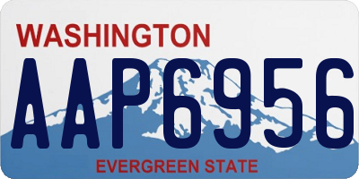 WA license plate AAP6956